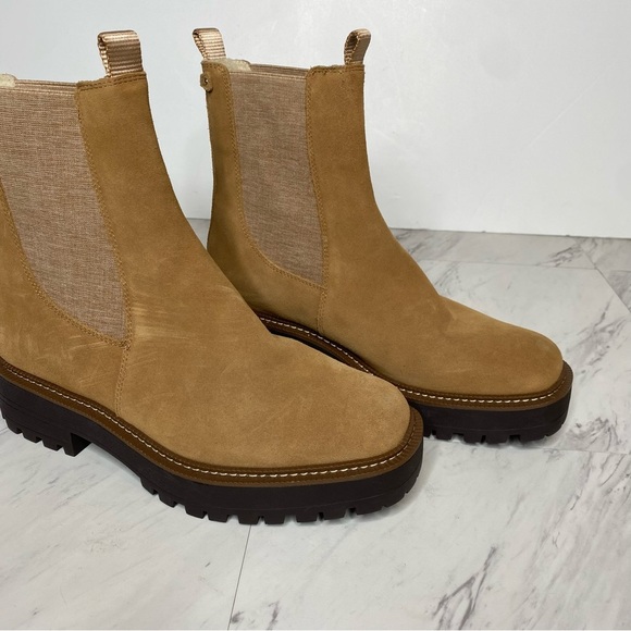 Sam Edelman Laguna Light Brown Suede Lug Sole Chelsea Boot 9 1/2 M - Picture 9 of 14